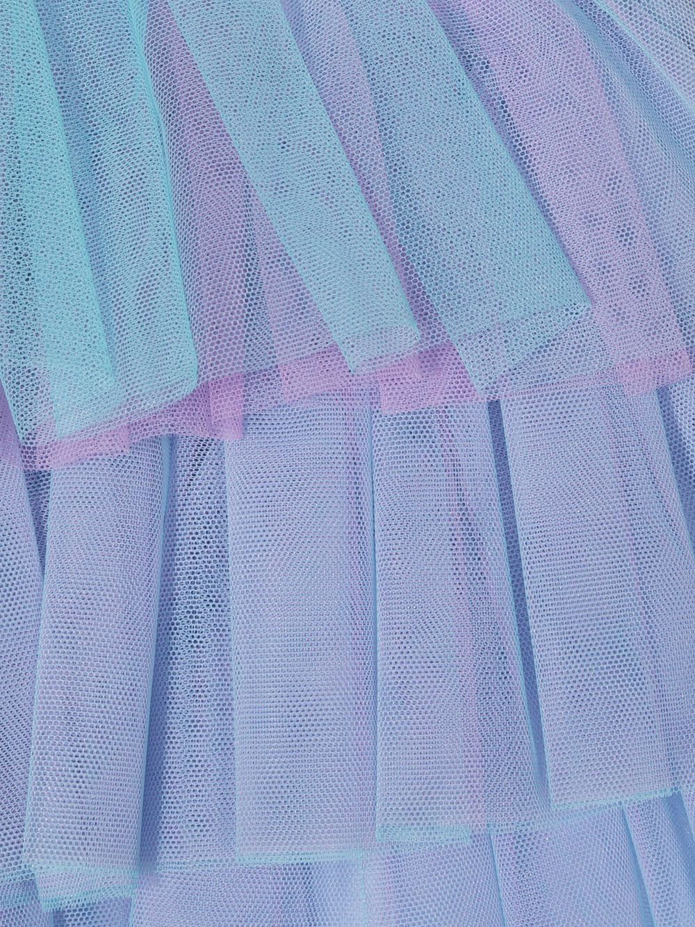 Baby layered light blue short skirt