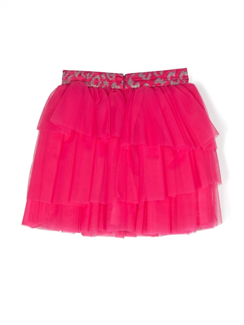 Fuchsia skirt with flounces
