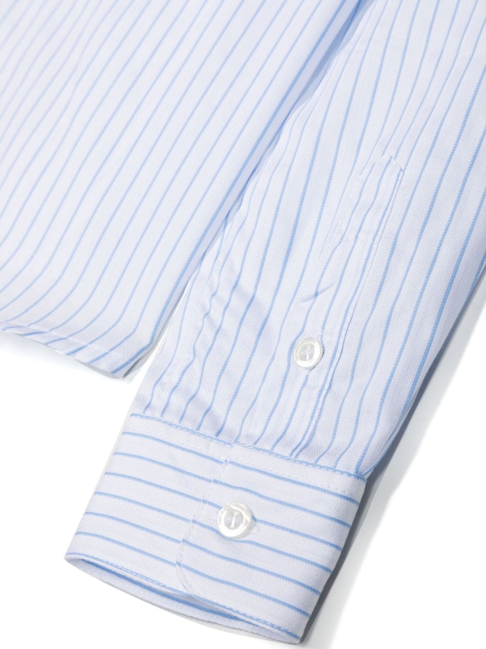 Long-sleeved striped cotton shirt