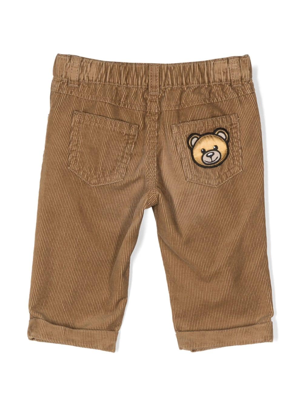 Pantaloni a coste con applicazione Teddy Bear