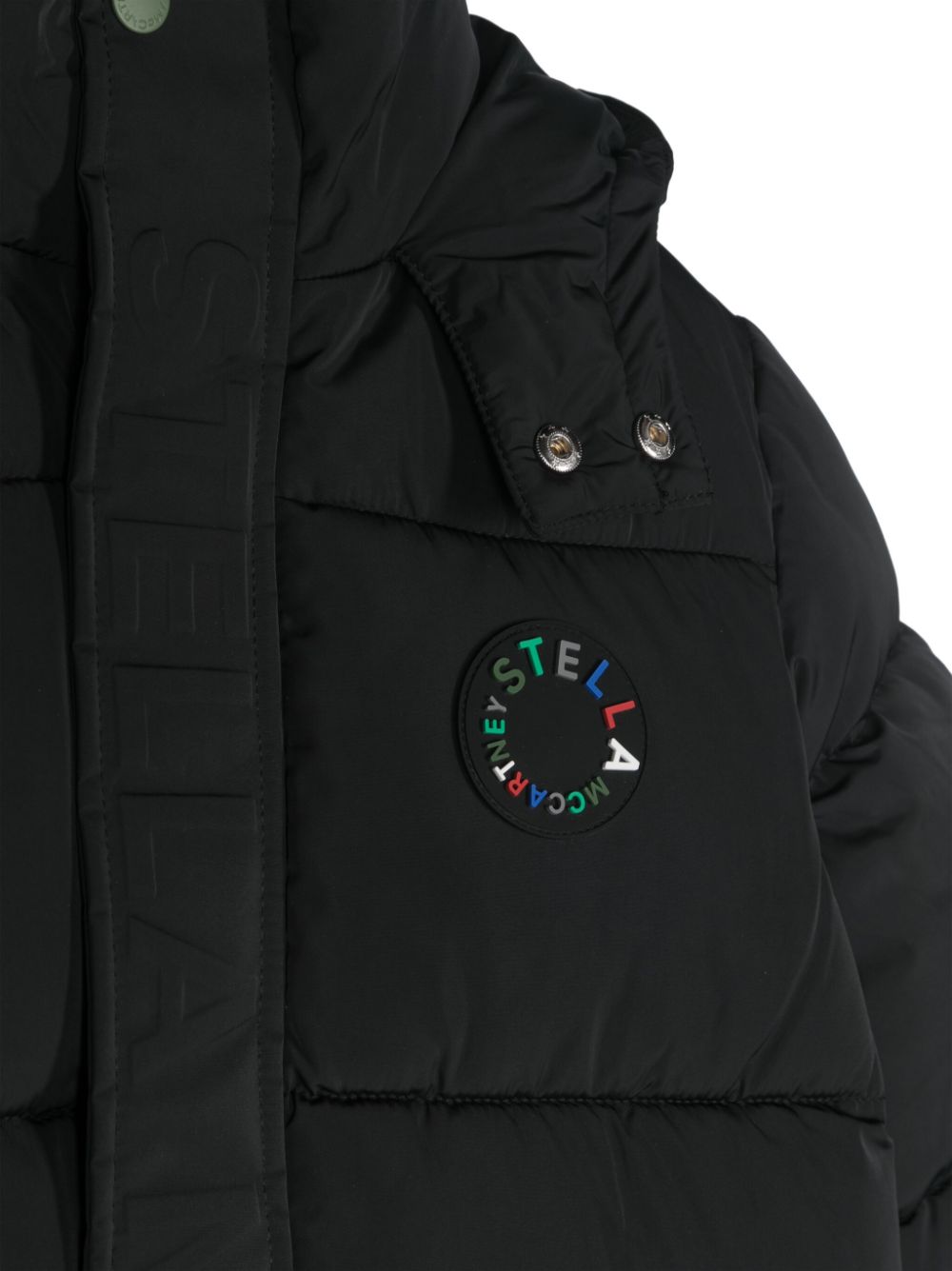 Coat with logo embroidery