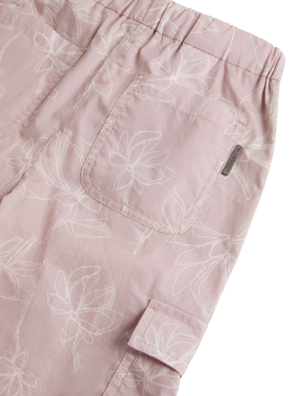 Pantaloni cargo con stampa floreale