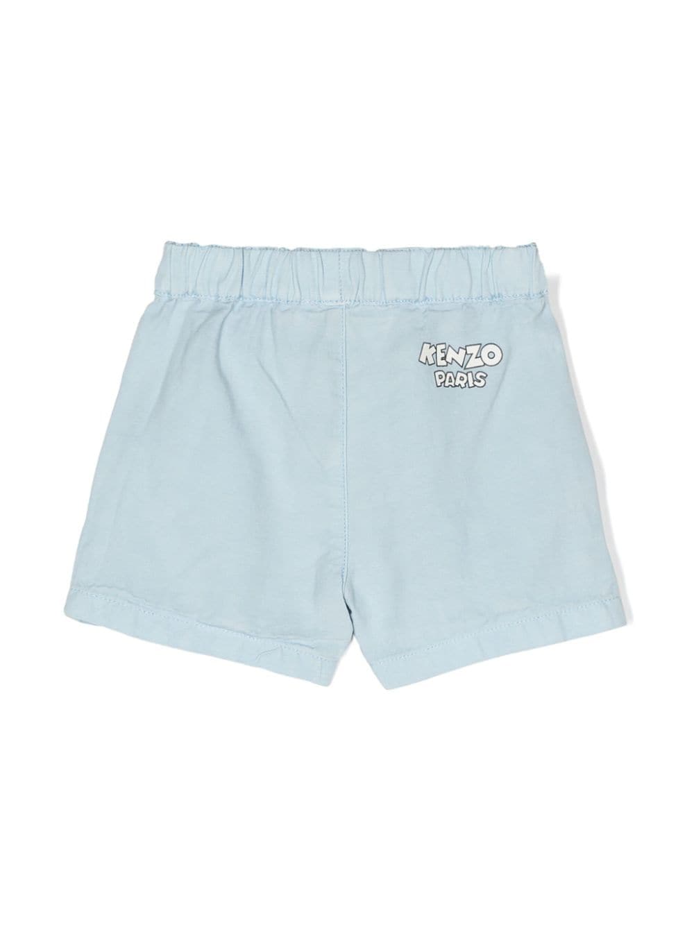 Shorts in misto lyocell con logo stampato