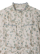 Abito a fiori per bambina Bonpoint Tiphany bianco con arricciature sullo scollo - Rubino Kids