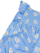 Abito a fiori per neonata Moschino Kids blu con scollo rotondo - Rubino Kids