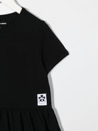 Abito a maniche corte per bambina Mini Rodini nero con girocollo - Rubino Kids