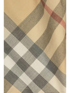 Abito a quadri per neonata Burberry Kids beige con scollo rotondo - Rubino Kids