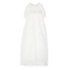 Abito battesimale per neonata Jesurum Baby bianco con dettagli con ruches - Rubino Kids