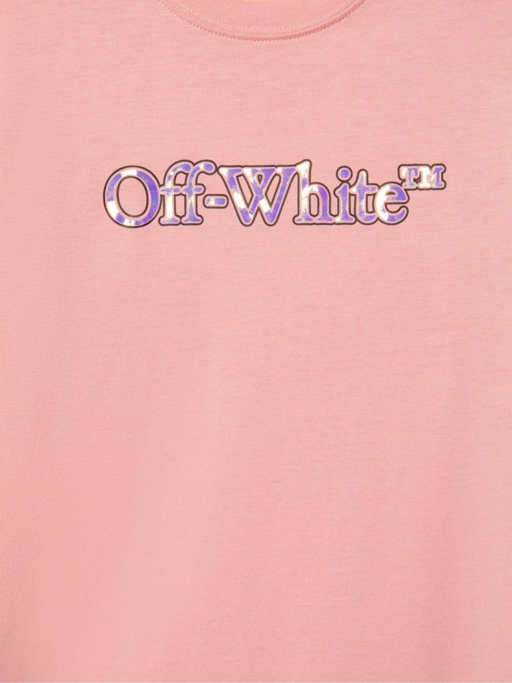 Abito Big Bookish per bambina Off - White Kids rosa con orlo dritto - Rubino Kids