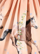 Abito Casie per bambina Molo beige con motivo equestre - Rubino Kids