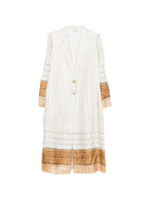 Abito chemisier per donna Alyisi beige con design a righe - Rubino Kids