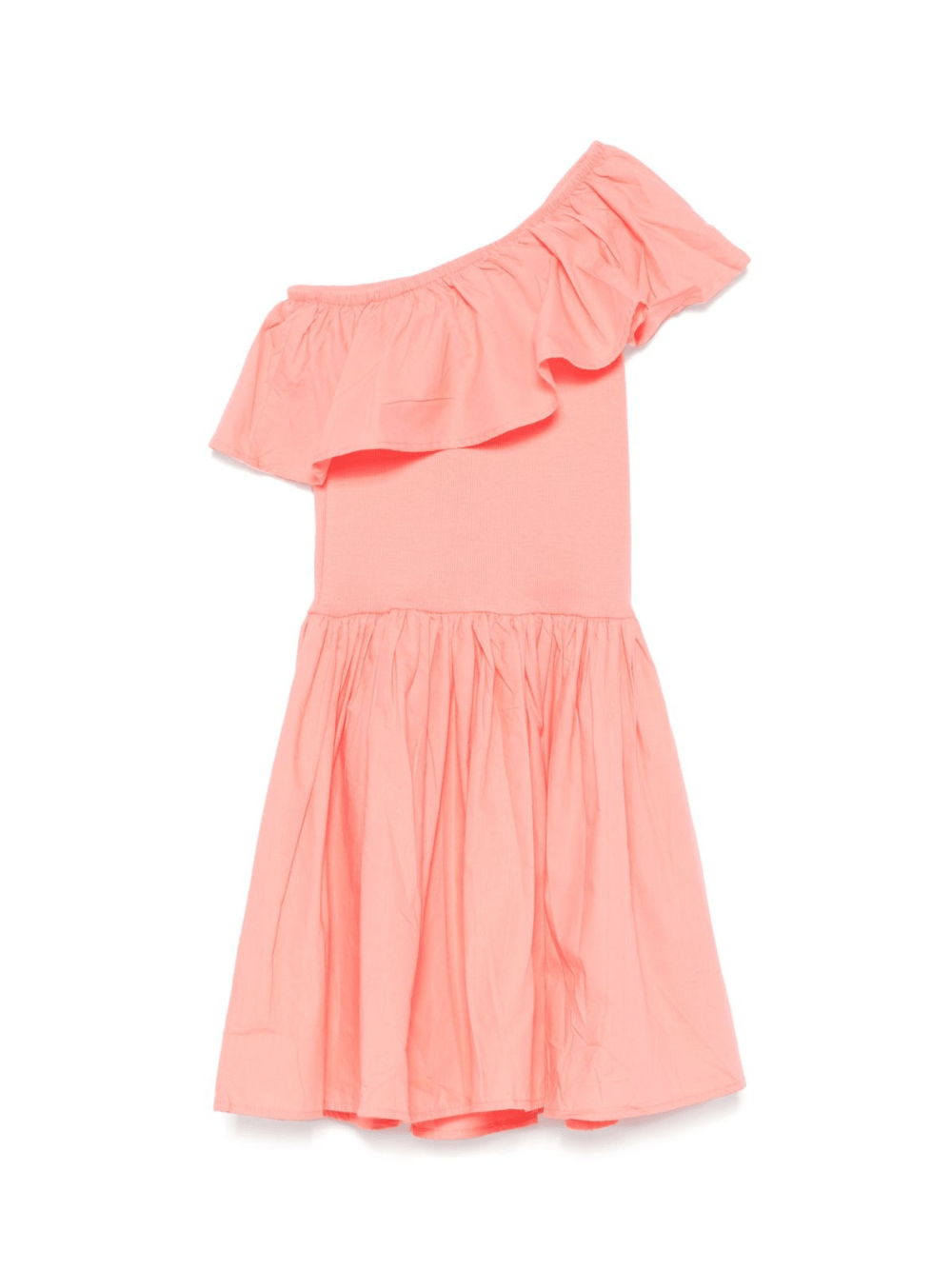 Abito Chloey per bambina Molo rosa con ruches - Rubino Kids