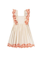 Abito Clementine per bambina Molo beige con dettagli arancioni - Rubino Kids