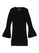 Abito con abbottonatura per bambina Balmain Kids nero goffrato - Rubino Kids