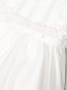 Abito con fiocco per neonata La Stupenderia bianco con pannelli in tulle - Rubino Kids