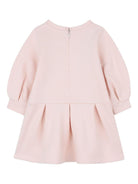 Abito con logo per neonata Chloé Kids rosa con scollo rotondo - Rubino Kids