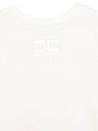 Abito con ricamo per bambina Elisabetta Franchi La Mia Bambina bianco con orlo svasato - Rubino Kids