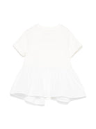 Abito con ricamo per bambina Elisabetta Franchi La Mia Bambina bianco con orlo svasato - Rubino Kids