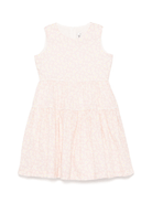 Abito con stampa a fiori per bambina Il Gufo rosa con fodera integrale - Rubino Kids