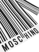 Abito con stampa broccata per bambina Moschino Kids bianco con girocollo - Rubino Kids