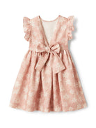 Abito con stampa per bambina Il Gufo rosa con dettaglio fiocco - Rubino Kids