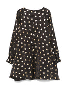 Abito con stampa per bambina Moschino Kids nero con stampa cuori all - over - Rubino Kids