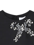 Abito corto per bambina Marc Jacobs Kids nero con decorazione - Rubino Kids