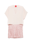 Abito corto per donna Merci rosa con inserti in pizzo - Rubino Kids