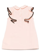 Abito corto per neonata Fendi Kids rosa con ruches - Rubino Kids