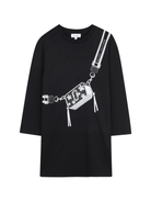 Abito corto Snapshot per bambina Marc Jacobs Kids nero con stampa - Rubino Kids