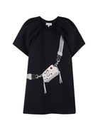 Abito corto Snapshot per bambina Marc Jacobs Kids nero con stampa - Rubino Kids