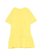 Abito da bambina Moschino Kids giallo con stampa orsetto - Rubino Kids