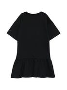 Abito da bambina Moschino Kids nero con stampa orsetto - Rubino Kids