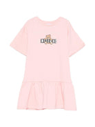 Abito da bambina Moschino Kids rosa con stampa orsetto - Rubino Kids