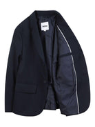 Abito da bambino Boss Kids blu navy con revers classici - Rubino Kids