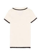 Abito Elaine per bambina Bonpoint beige con scollo a V - Rubino Kids
