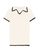 Abito Elaine per bambina Bonpoint beige con scollo a V - Rubino Kids