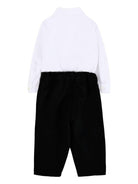 Abito elegante per neonato Balmain Kids nero con gilet e bottoni dorati - Rubino Kids