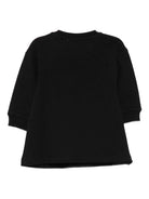 Abito felpato per neonata Moschino Kids nero con stampa Teddy Bear - Rubino Kids