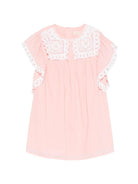 Abito Haida per bambina Louise Misha rosa con colletto in pizzo - Rubino Kids