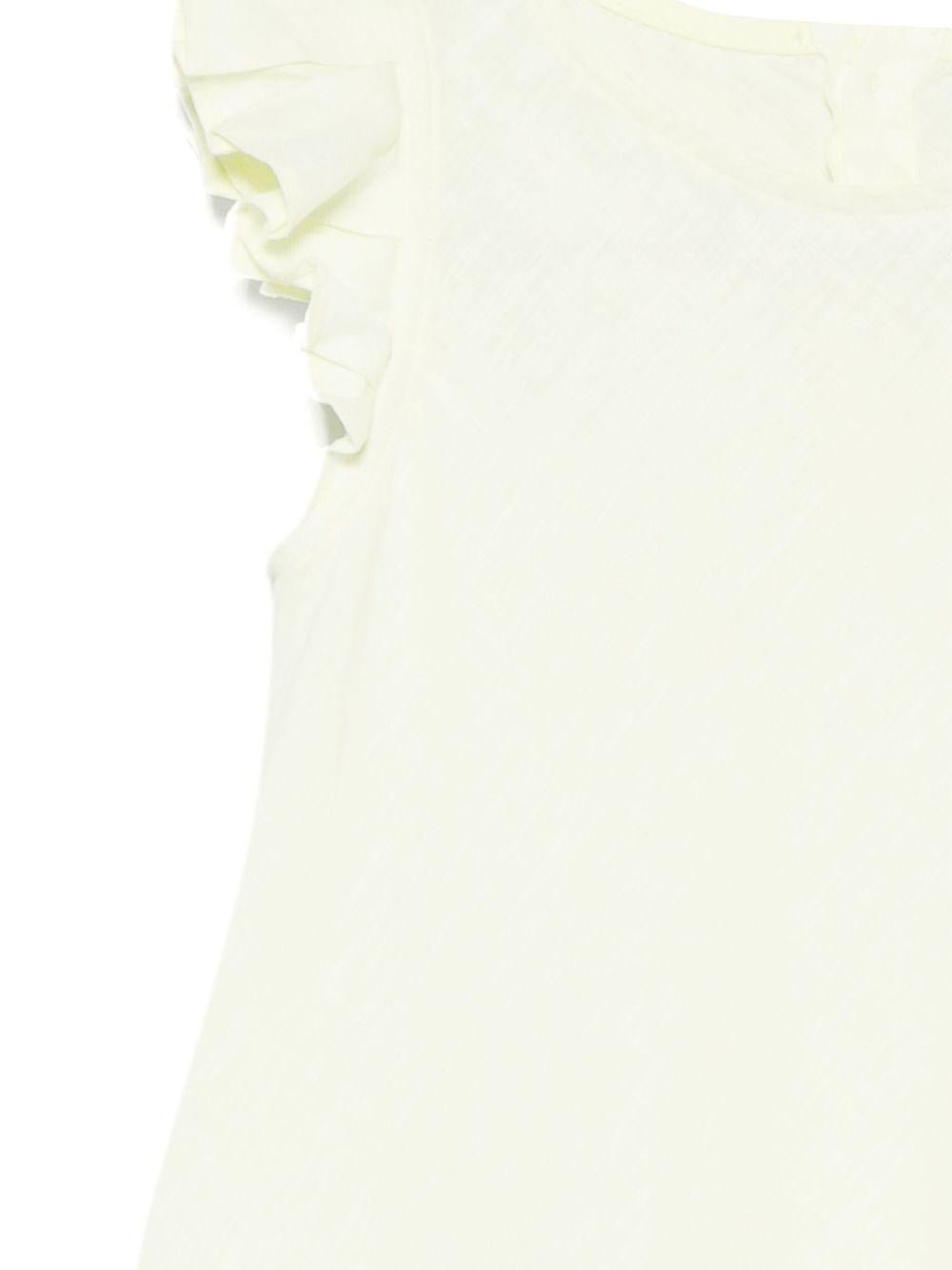 Abito in lino per bambina Il Gufo giallo con ruches - Rubino Kids