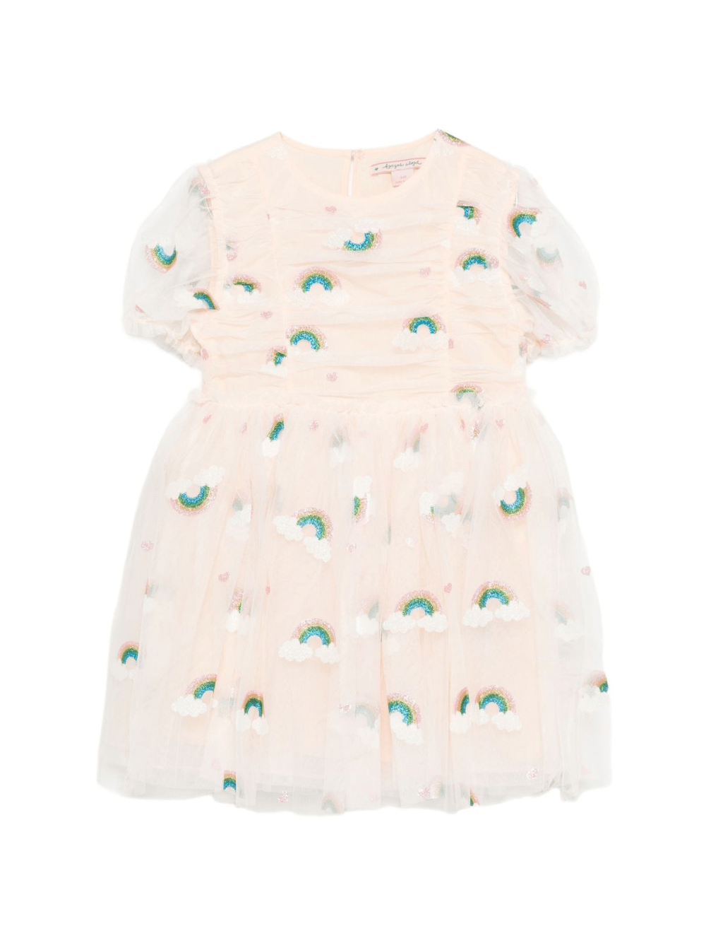 Abito in tulle per bambina Konges Sløjd rosa con decorazione - Rubino Kids