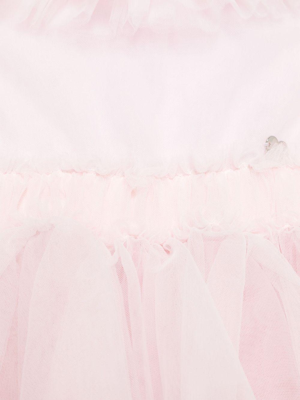 Abito in tulle per bambina Monnalisa rosa con rete in tulle - Rubino Kids