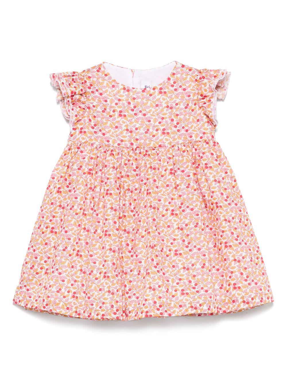 Abito Liberty per neonata Il Gufo rosa con pantaloncini abbinati - Rubino Kids