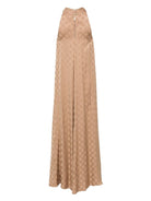 Abito lungo per donna Merci beige con motivo a pois - Rubino Kids