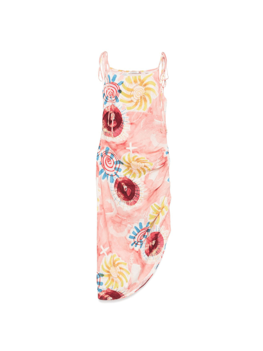 Abito lungo per donna Scotch & Soda rosa con stampa astratta - Rubino Kids