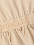 Abito modello felpa per bambina Moncler Enfant beige con logo - Rubino Kids