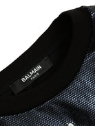 Abito modello T-shirt per bambina Balmain Kids nero in raso - Rubino Kids