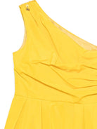 Abito monospalla per bambina Elisabetta Franchi La Mia Bambina giallo plissettato - Rubino Kids