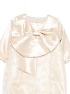 Abito per bambina A'lapage écru con dettaglio fiocco sul davanti - Rubino Kids